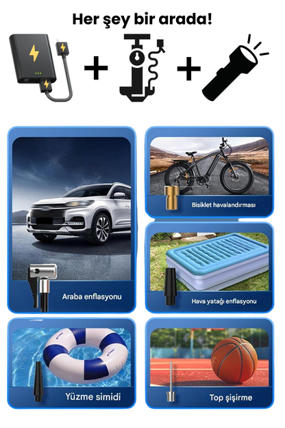 Yolda Kalma™ Otomatik Çok Amaçlı Acil Durum Kompresörü