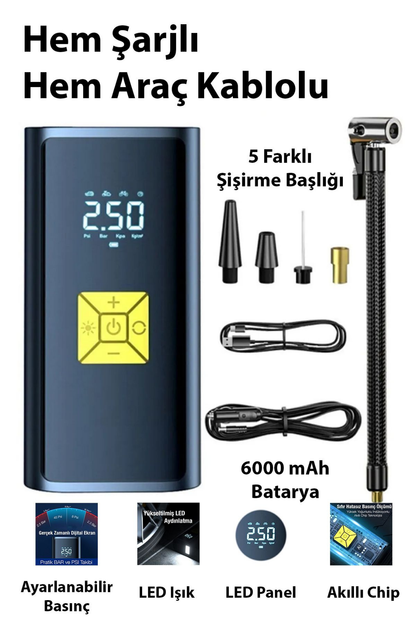 Yolda Kalma™ Otomatik Çok Amaçlı Acil Durum Kompresörü